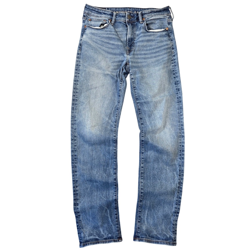 American Eagle Airflex+ Slim Jeans Mens 30x34 Blue Medium Wash Stretch Denim